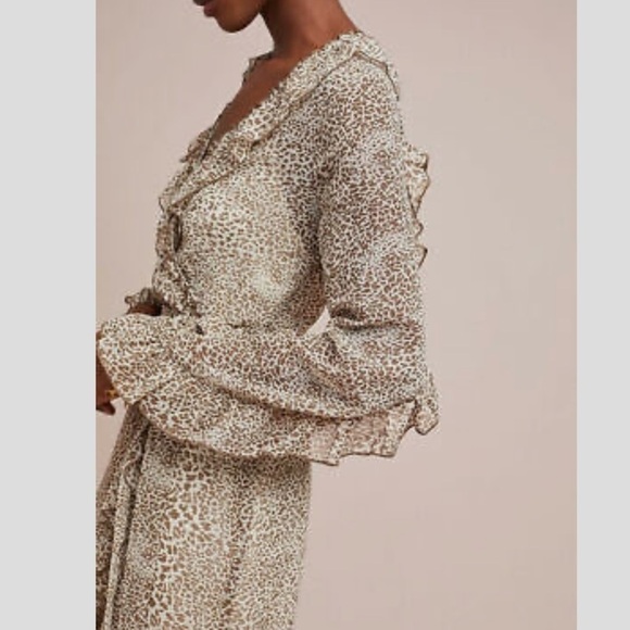 Anthropologie Ranna Gill ruffled leopard print dress - Picture 10 of 12